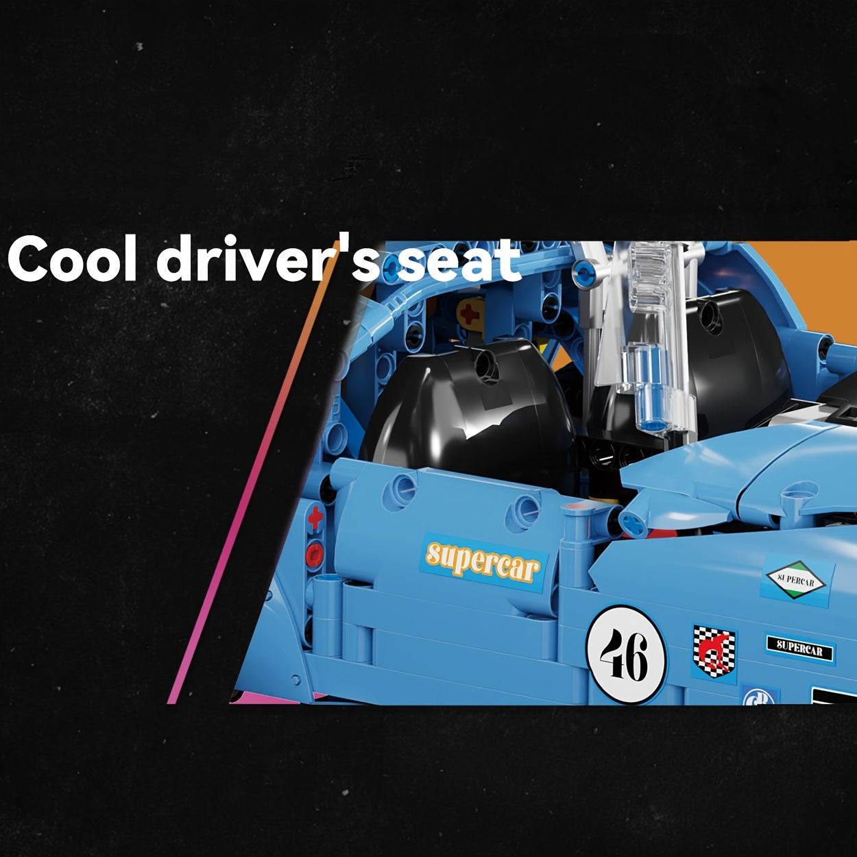 1:10 Scale 1800+pcs Collectible Supercar Building Block Gift Set, Assembly Model, Easy to Assemble, Simple Difficulty, Birthday Gift, Anniversary Gift, Suitable for Room Decoration