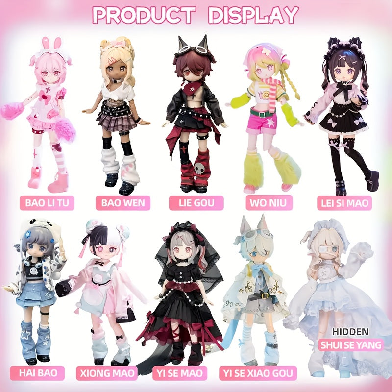 1 Anime Figure - Dynamic Pose Action Model Ornament with Expressive Eyes and Costumes, Collectible Dolls with Dynamic Display Base - Perfect Gift for Anime Fans, Christmas, Halloween