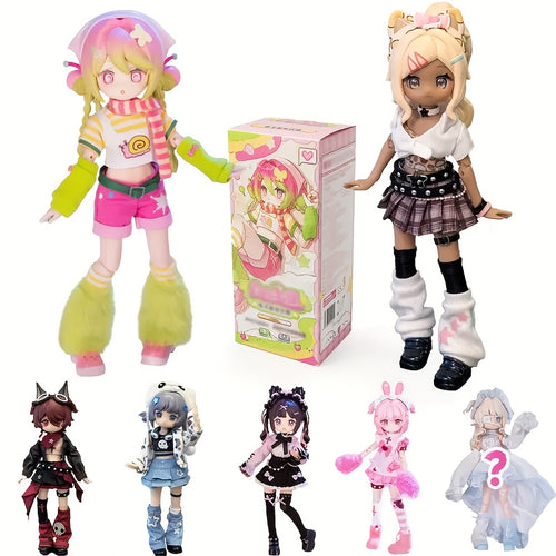 1 Anime Figure - Dynamic Pose Action Model Ornament with Expressive Eyes and Costumes, Collectible Dolls with Dynamic Display Base - Perfect Gift for Anime Fans, Christmas, Halloween