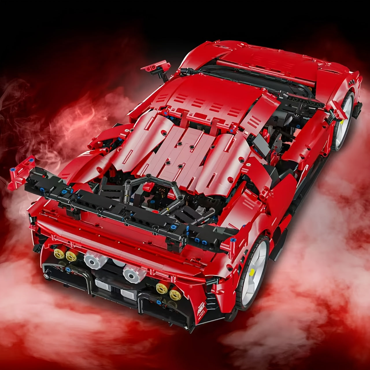 2026 New Model 3568pcs 1:8 SF90 Red Car Building Block Toy, Featuring a Cool Metallic Sheen And a Tech-Inspired Design, Perfect for Enthusiasts' Collections. Easy to Assemble And Operate