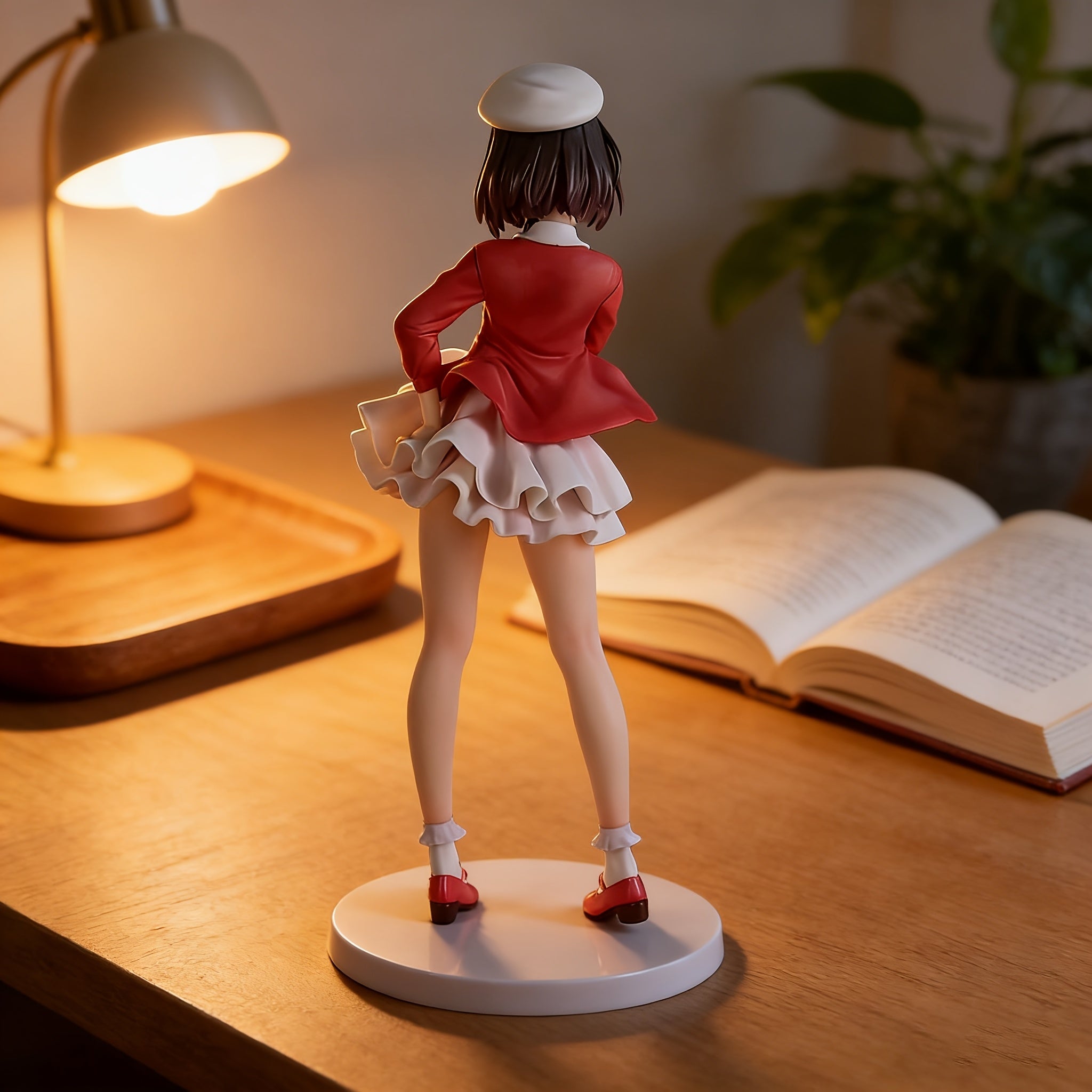 Japanese Anime Figure Collectible - Resin Standing Chibi Model with Base, Cute Desktop Decoration Suitable for, Office, Dorm Room, \u002F Use, Birthday Gift for & Anime Fans