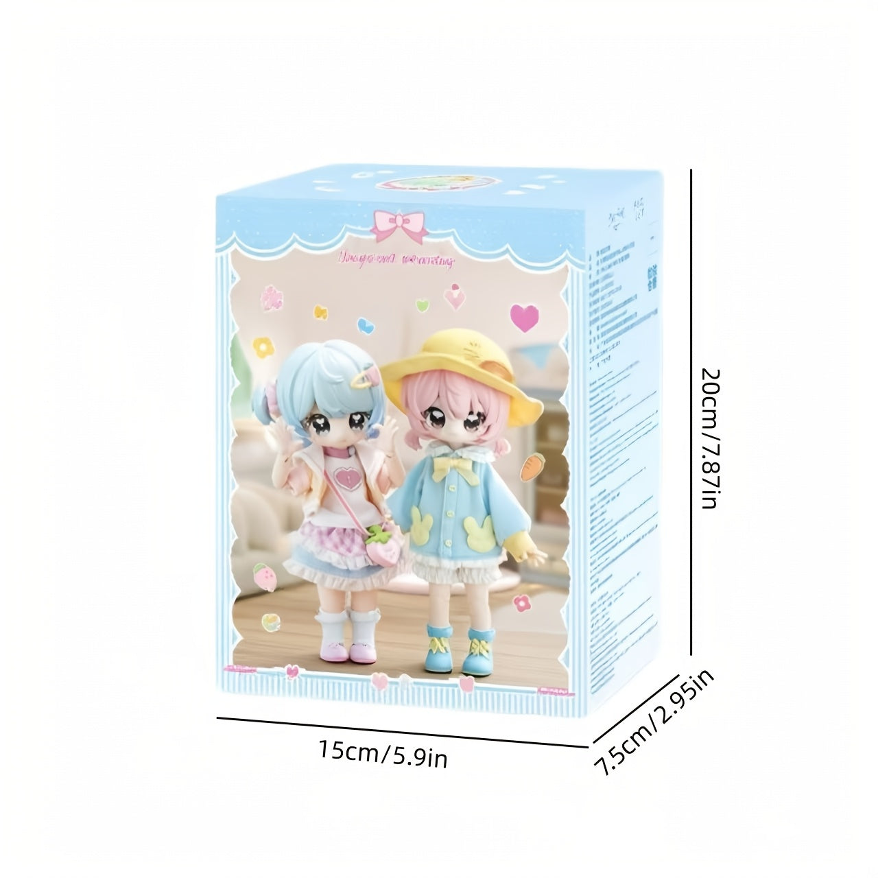 Cute Anime Girl Figure - Chibi Resin Statue Suitable for \u002F Desktop Decor, Soft Collectible Gift for Animation Lovers, Resin for Shelf Decoration, Chibi-Themed Room Ornament for Home or Office