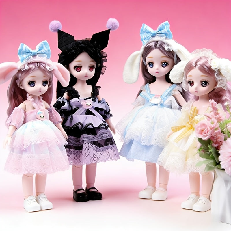 Sanrio dress-up Cinnamoroll, Kuromi, Melody, Pompompurin 2 birthday gift set