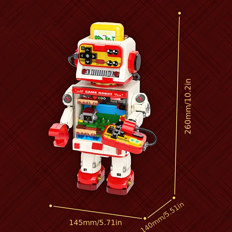 Creative Building Blocks Toy Mr. Christmas Bunny\u002FTransparent Rabbit Robot Assembly Model\u002FPerfect Holiday Gift for Halloween and Christmas