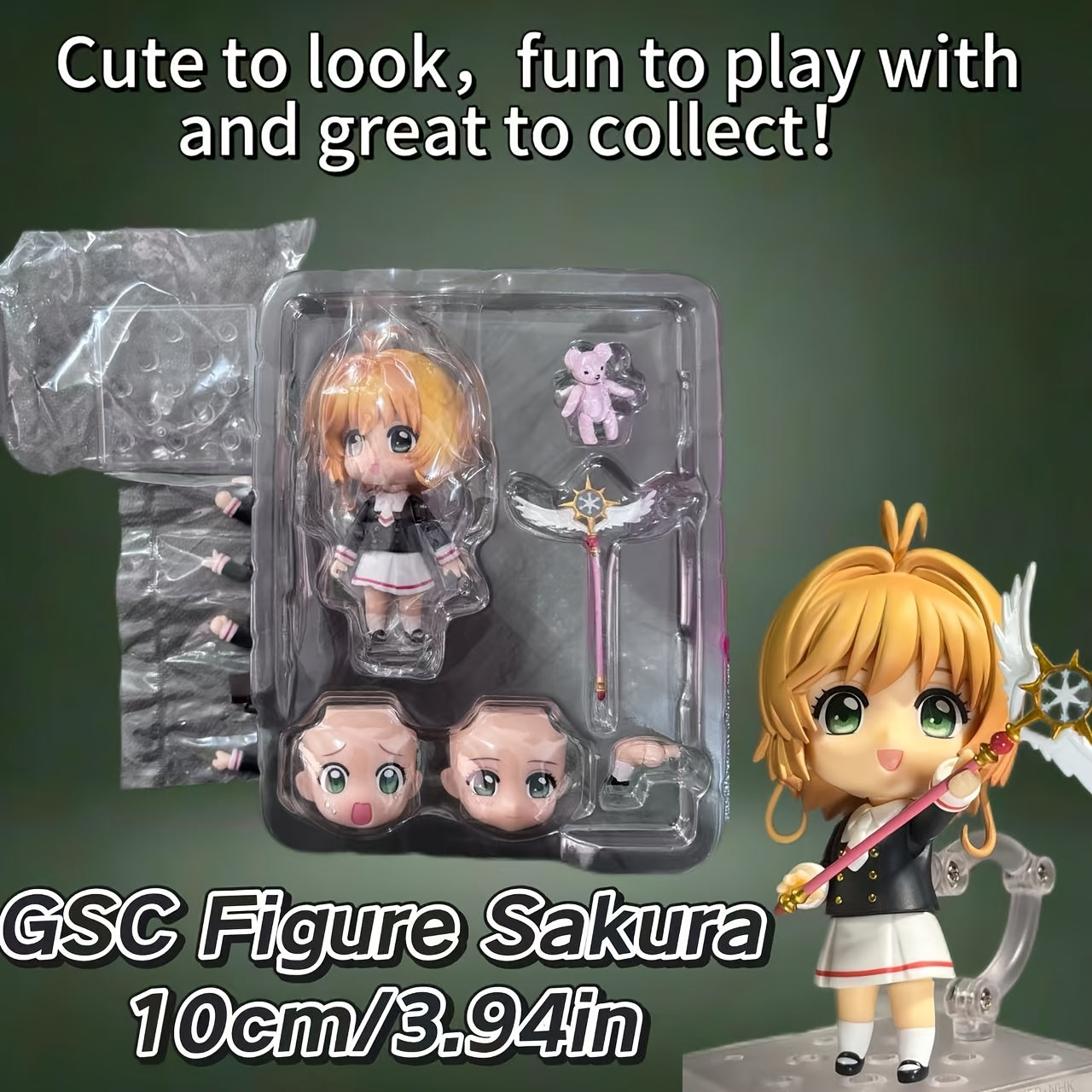Limited Edition GSC OB11 Series Chibi Doll Figure - Movable Poseable Anime Figure with Interchangeable Faces, Collector's Edition Resin Figure Suitable for Decor, Display, Gifts for & Hobbyists