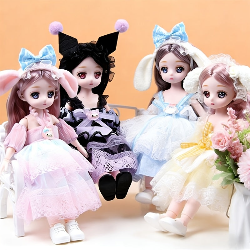 Sanrio dress-up Cinnamoroll, Kuromi, Melody, Pompompurin 2 birthday gift set