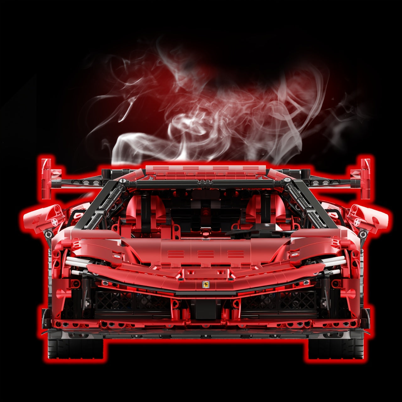 2026 New Model 3568pcs 1:8 SF90 Red Car Building Block Toy, Featuring a Cool Metallic Sheen And a Tech-Inspired Design, Perfect for Enthusiasts' Collections. Easy to Assemble And Operate