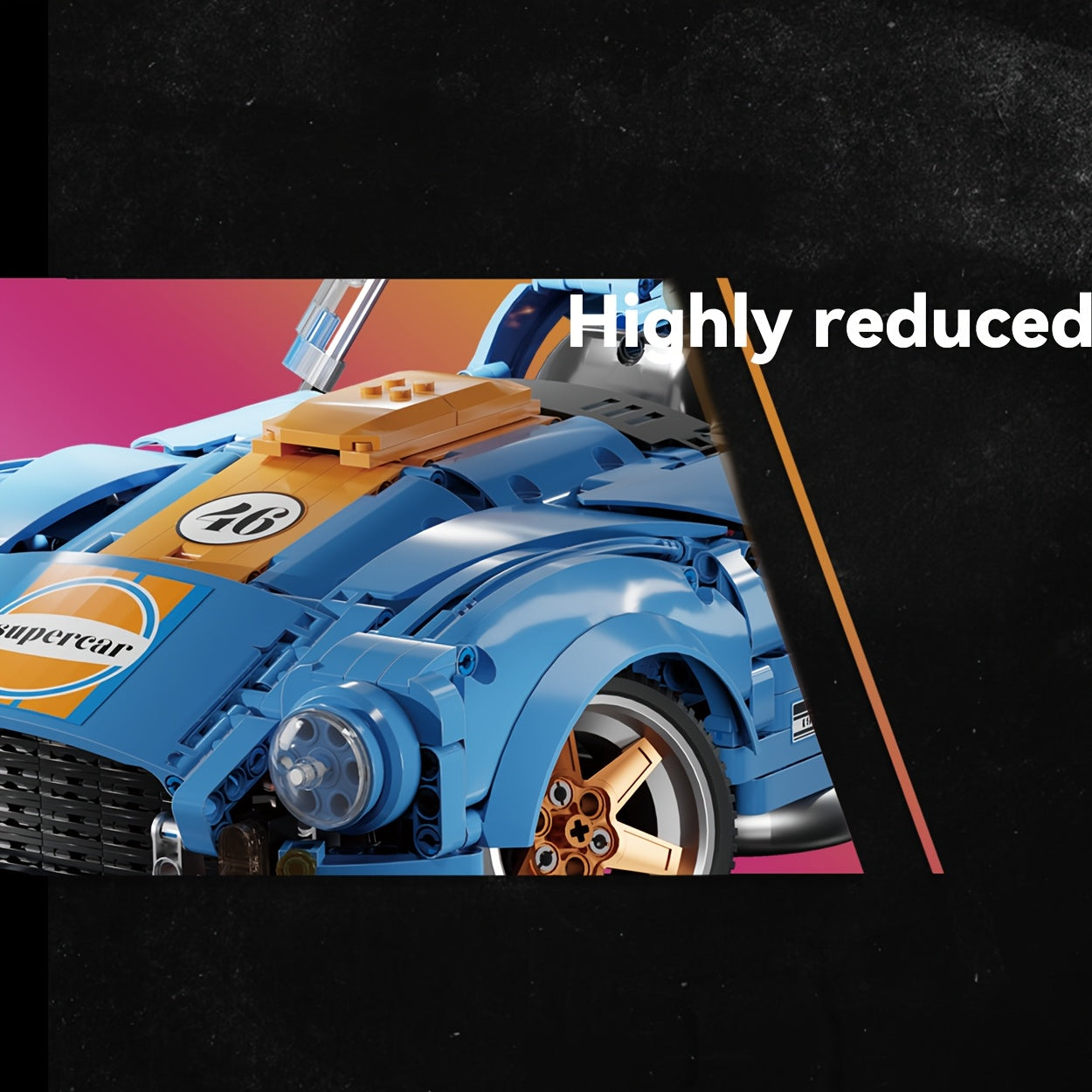 1:10 Scale 1800+pcs Collectible Supercar Building Block Gift Set, Assembly Model, Easy to Assemble, Simple Difficulty, Birthday Gift, Anniversary Gift, Suitable for Room Decoration