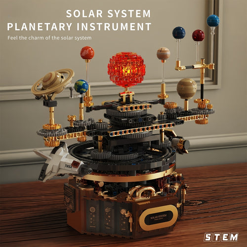 1078pcs -Scale Solar System Model Building with Rotating Universe Base & Solar-Earth Centerpiece - Educational Toy Suitable for Adults,, Birthday Gifts, Astronomy Collections, Space Display for Or